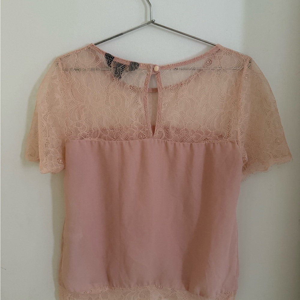 Lipsy Blush Lace Blouse - Picture 4 of 4